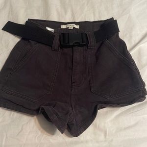 Pacsun High Waisted Black Shorts with Belt